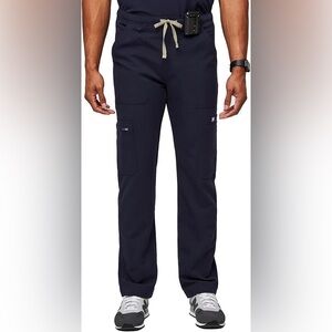 FIGS Men’s Slim Fit Scrub Pants Navy Blue Durable Technology Medical Workwear.
